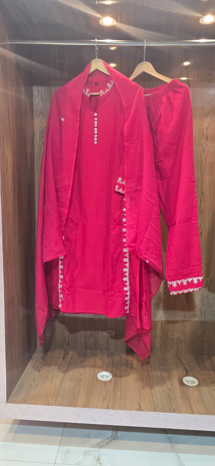 Embroidered Pink Kurta Set