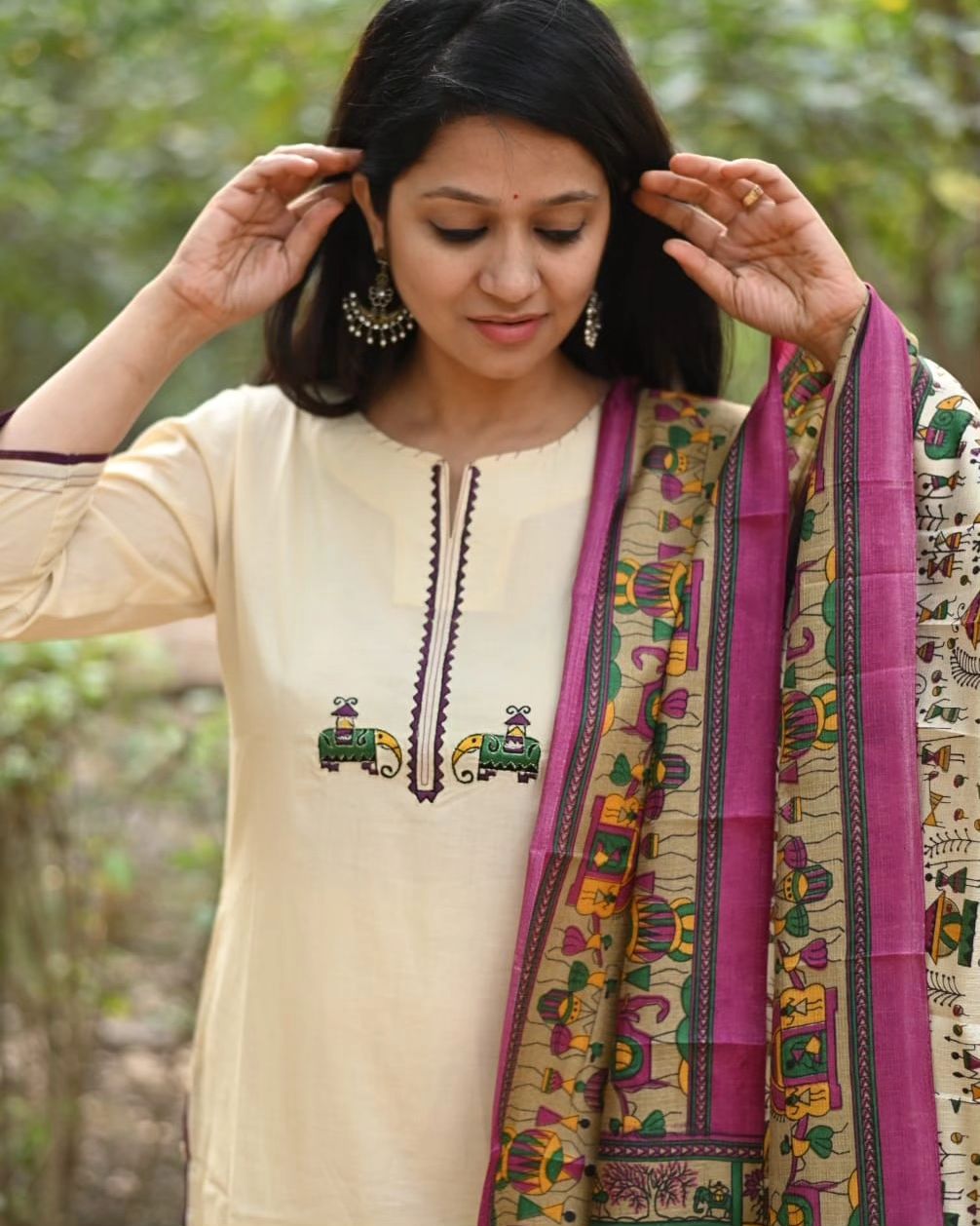 Floral Printed Cotton Kurti