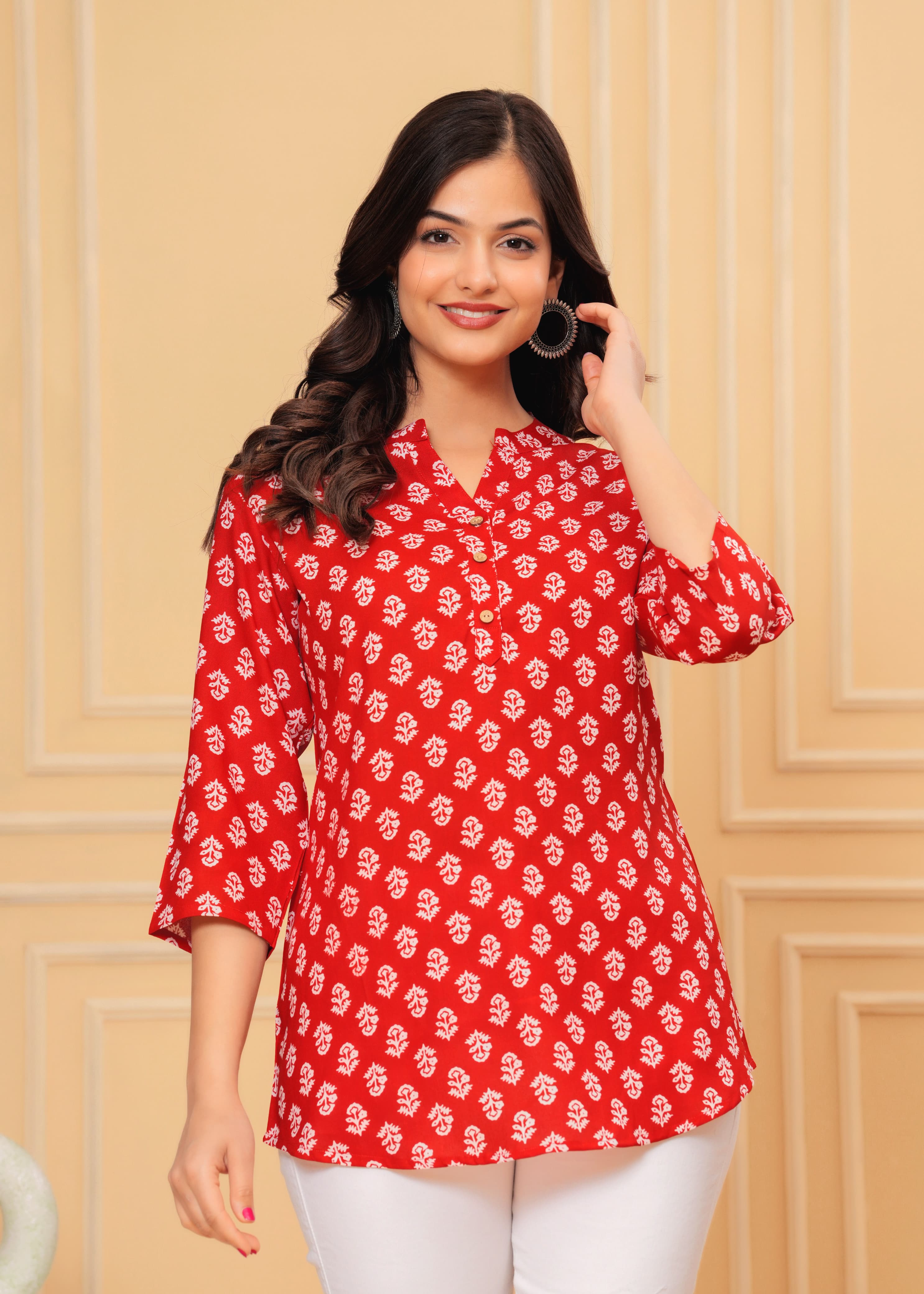 Red Printed Tunic