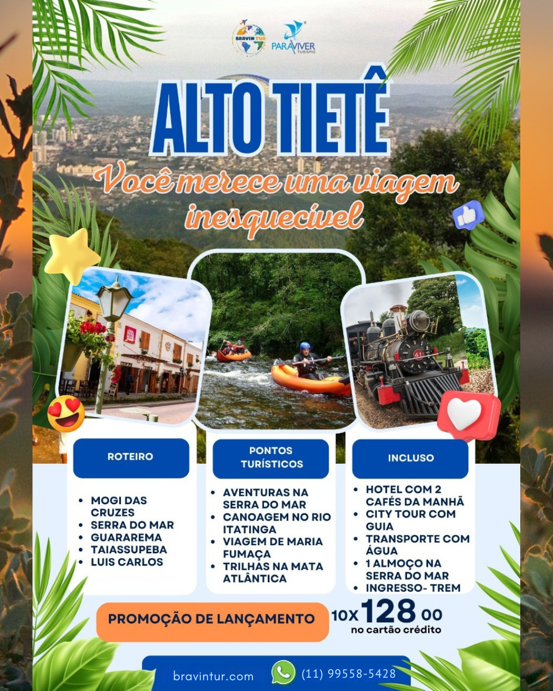 Pacote de Viagem Alto Tietê