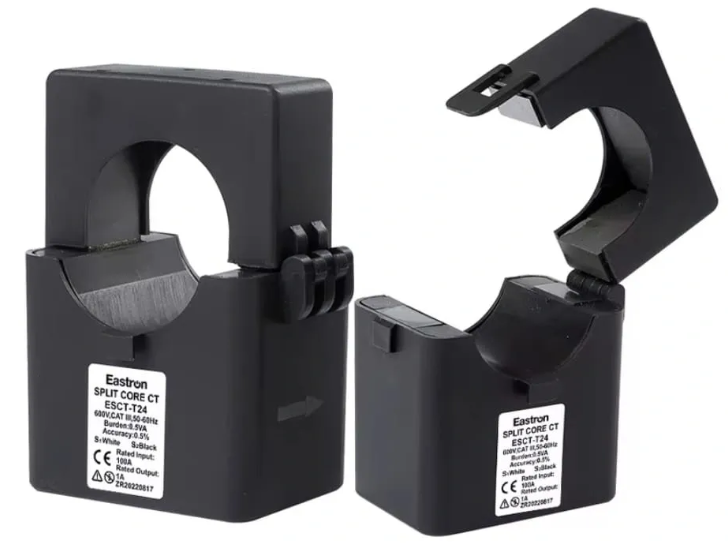 Transformador de Corriente de Núcleo Partido 100A/5A diámetro 24 mm