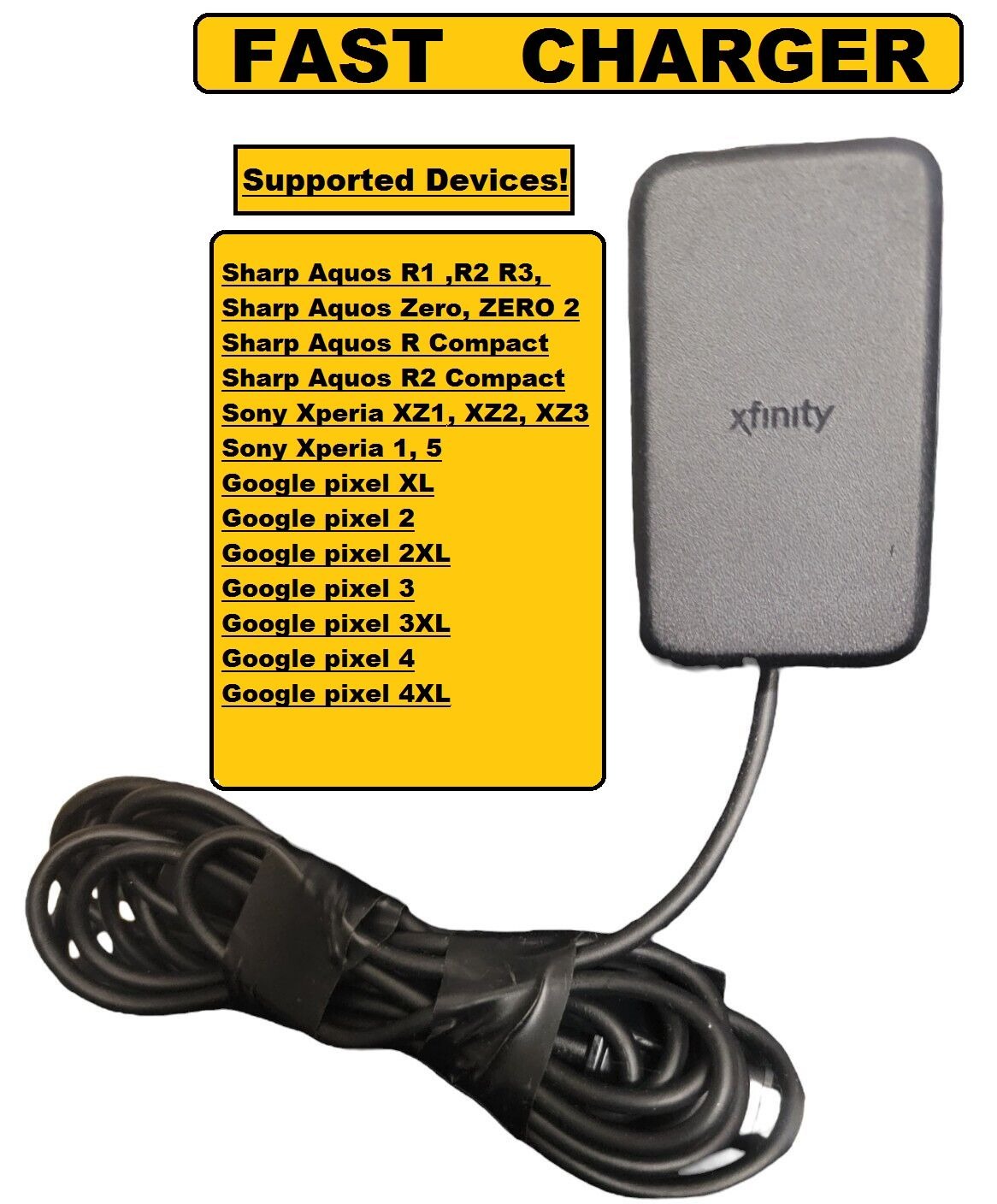Xfinity Fast Charger Original Used Price in Pakistan | Pixel Sony Sharp Charger 18W