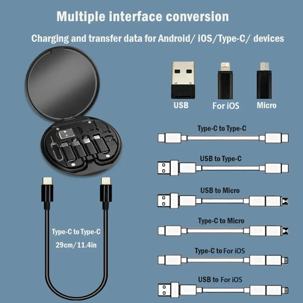 All in One 60W Fast Charging Cable Set Price in Pakistan | Multi Data Cable Kit