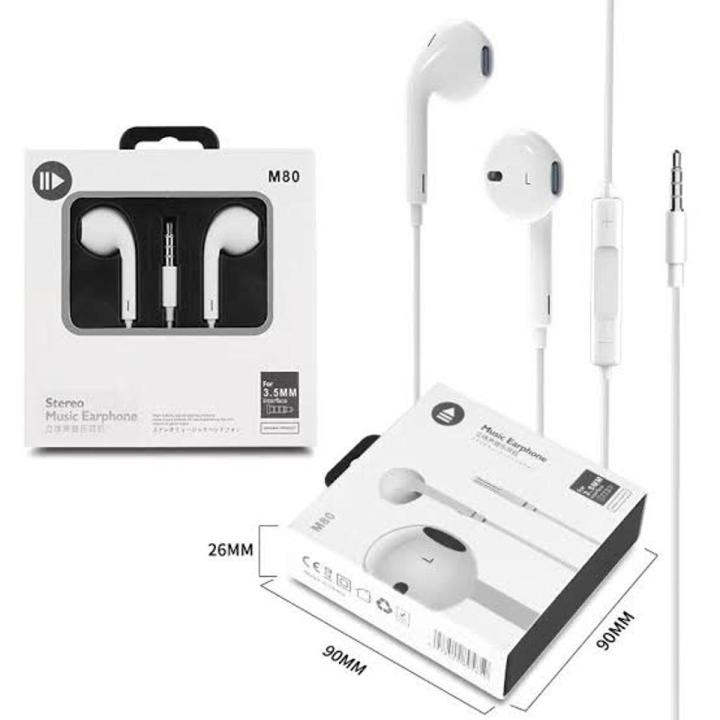 M80 Type-C Stereo Music Earphones Price in Pakistan | Wired Type-C Handsfree