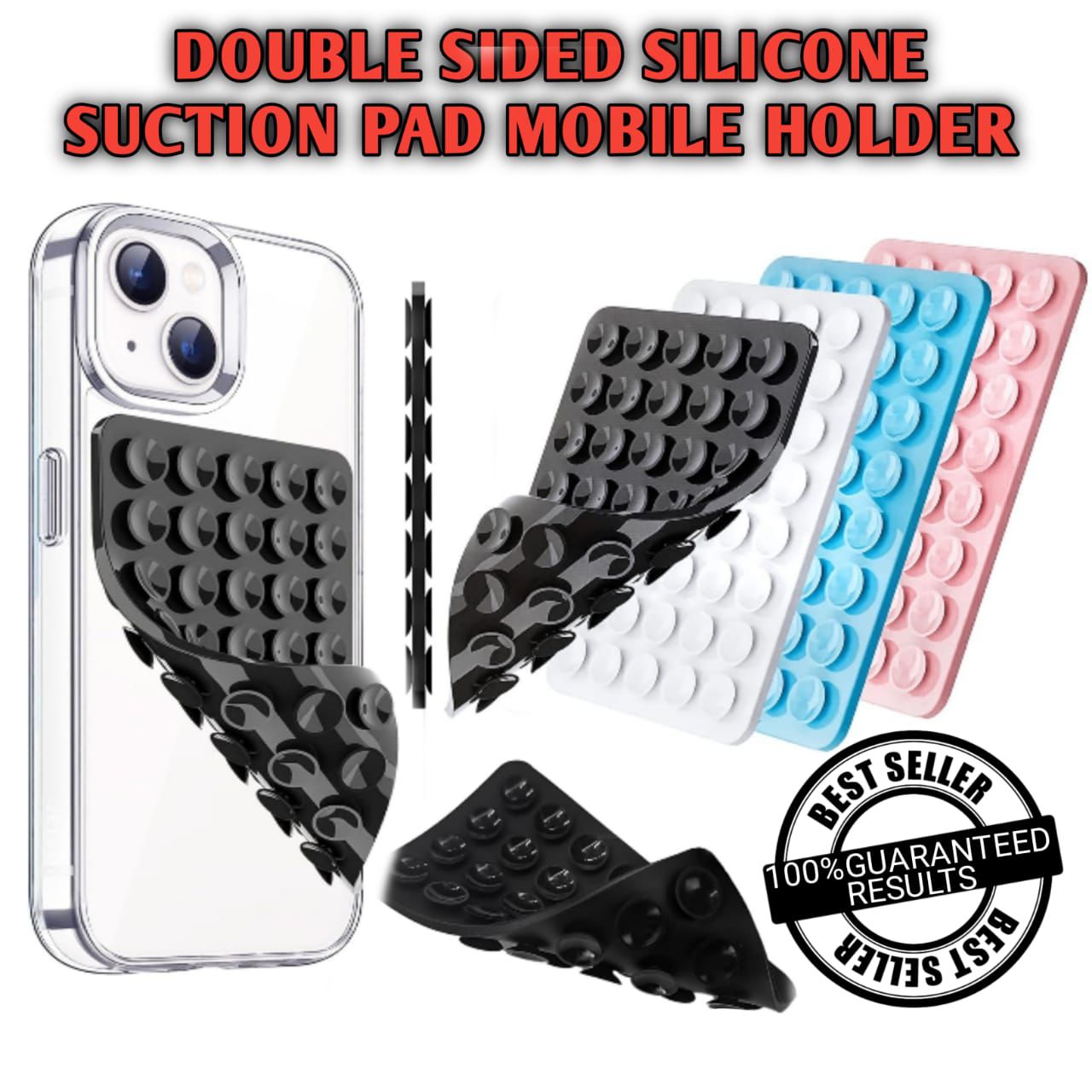 Double Sided Silicone Suction Pad Mobile Holder Price in Pakistan | Anti-Slip Phone Mount