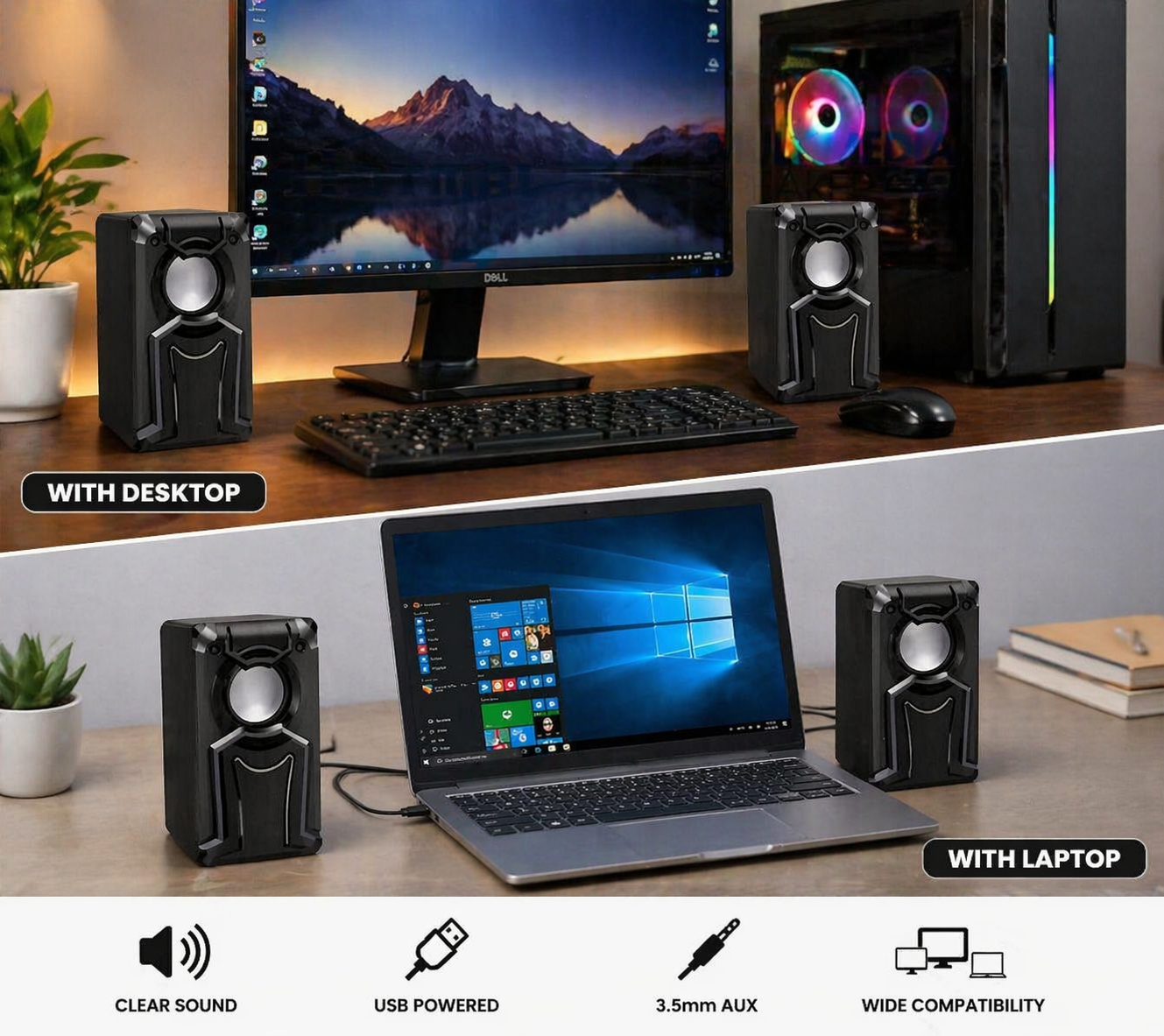HN-87 Multimedia Speakers Price in Pakistan | USB 2.0 Desktop Speakers for PC & Mobile