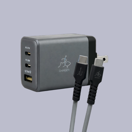 GaNergy 67W GaN Fast Charger Multi Port Price in Pakistan | 3 Port PD Charger With 6 Months Warranty