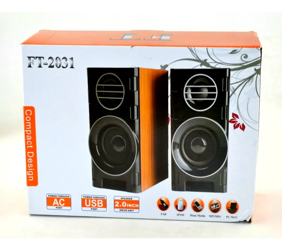 FT-2031 USB  Speakers (PC & Mobile Price in Pakistan | Compact 2.0 Channel 