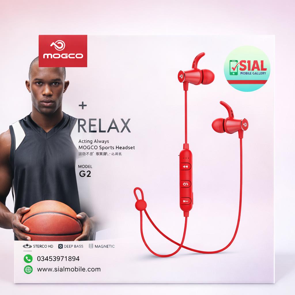 MOGCO Wireless Bluetooth Neckband Handsfree Price in Pakistan | Magnetic Earphones