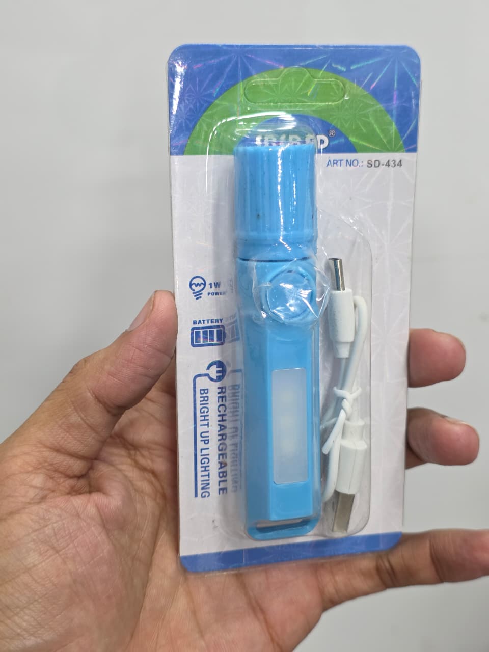 SD-434 Mini Rechargeable COB Torch Price in Pakistan | Type-C Zoom Flashlight