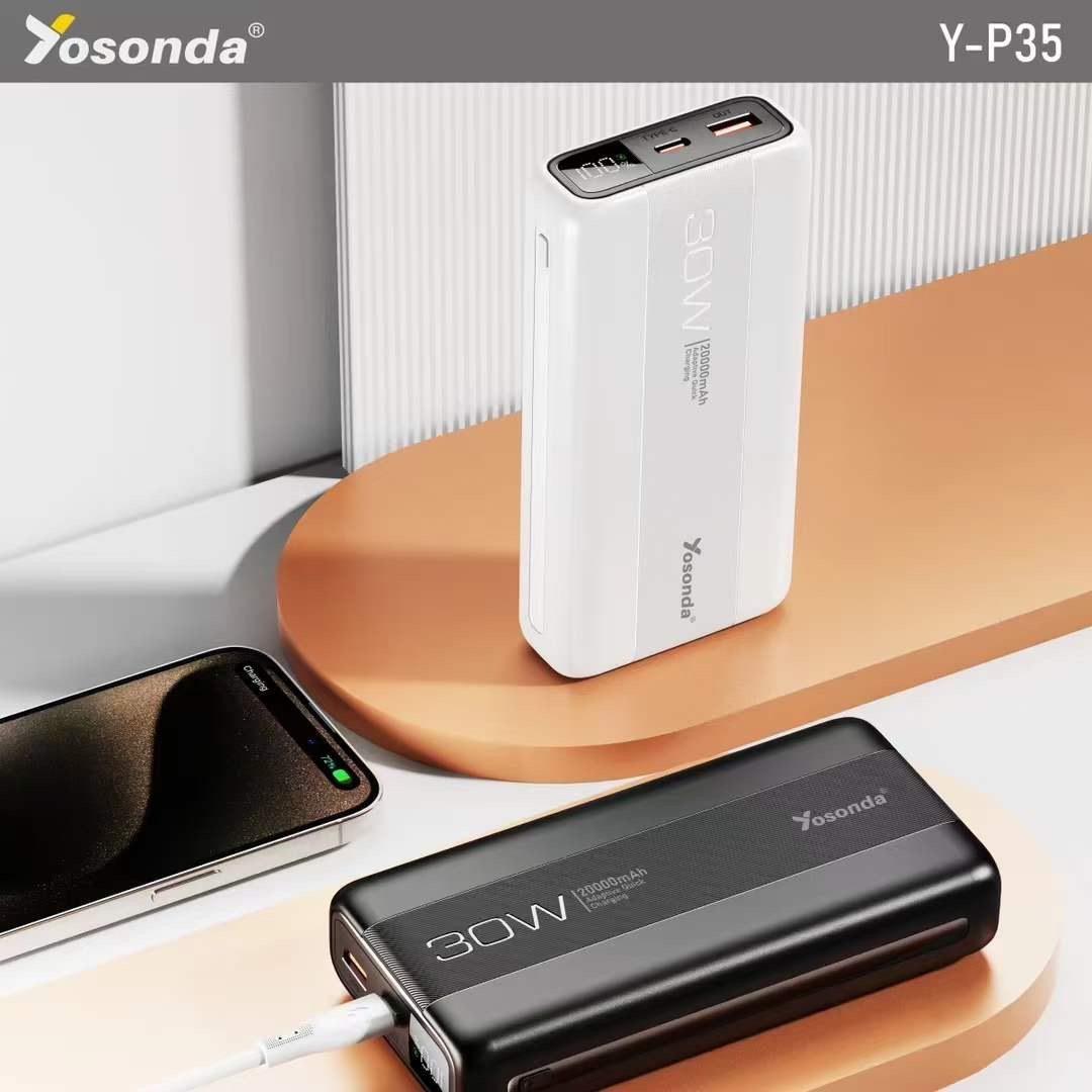 Yosonda Y-P35 20000mAh Power Bank Price in Pakistan | 30W Fast Charging PD QC