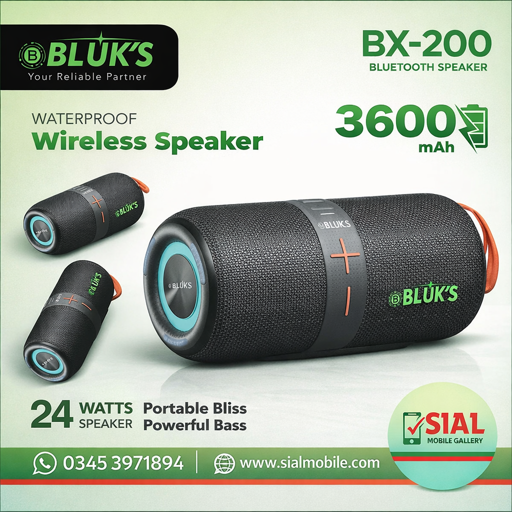 BLUK’S BX-200 Bluetooth Speaker Price in Pakistan | 24W Waterproof Wireless Speaker