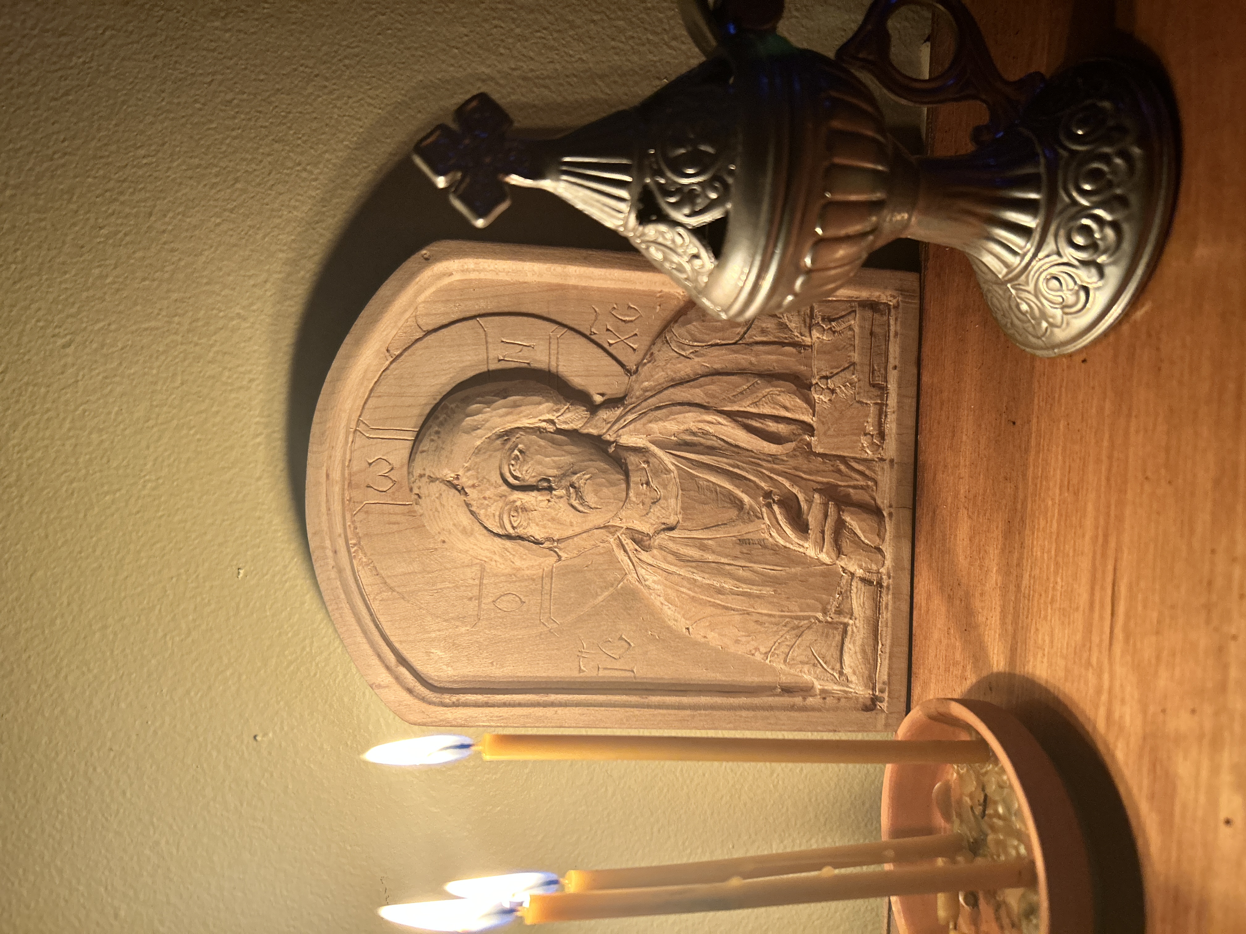 Wooden Orthodox Icon of Jesus Christ