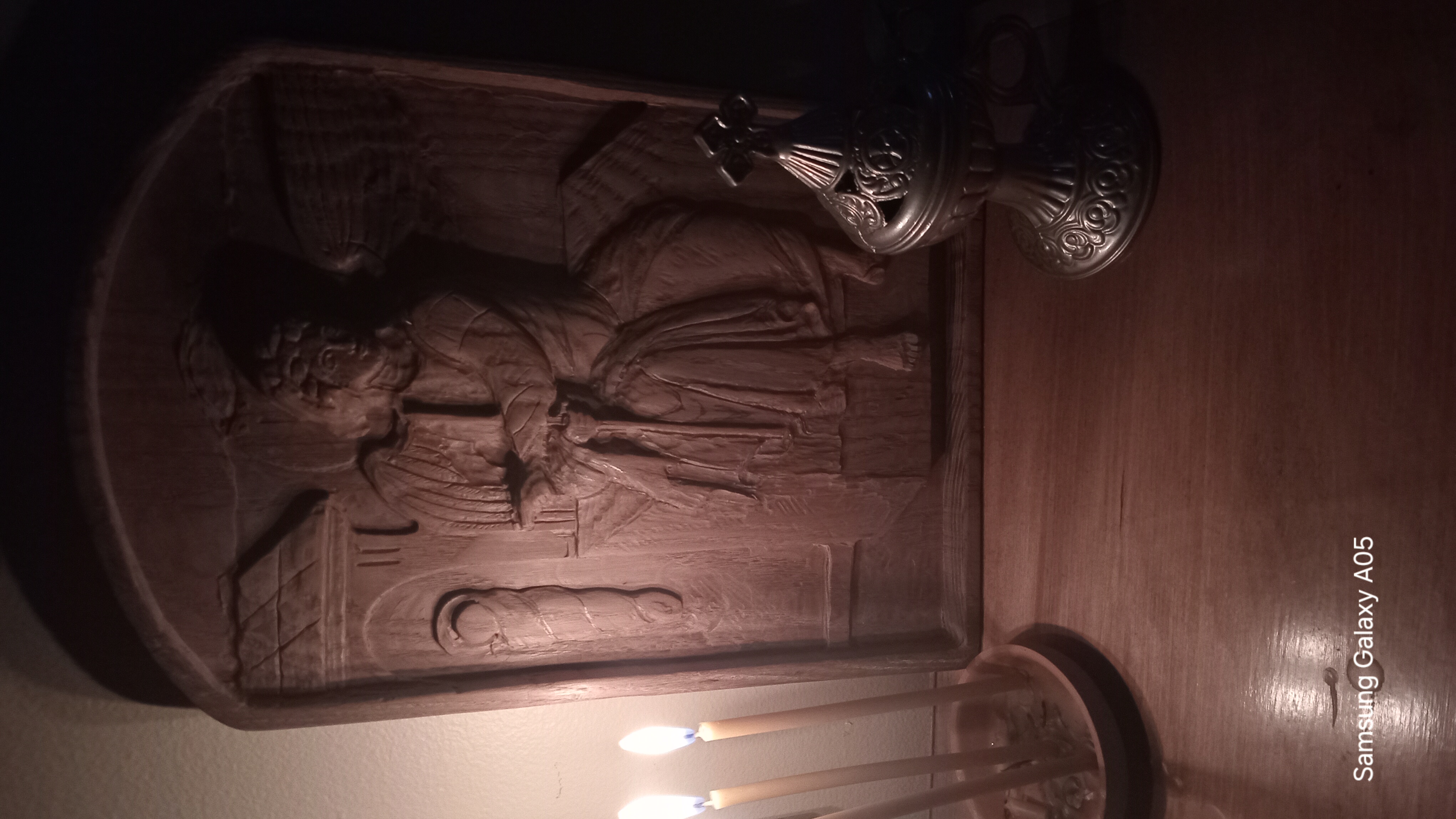 Wooden Religious Relief Plaque