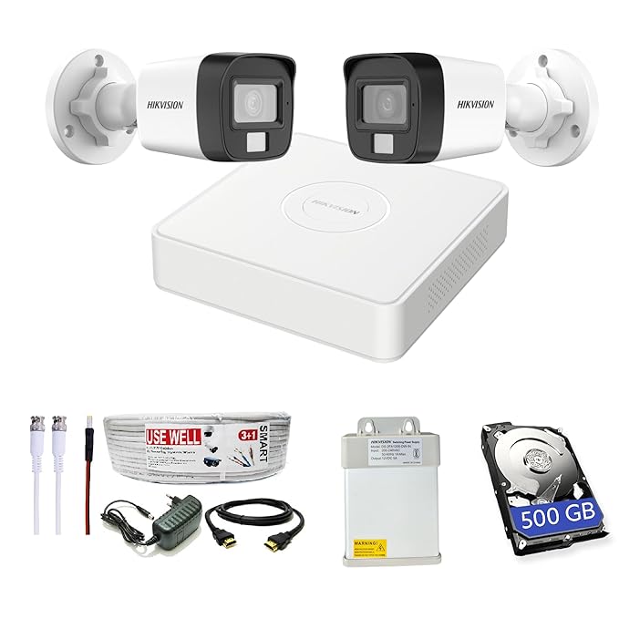 Hikvision 2MP 500GB CCTV Security Camera Kit