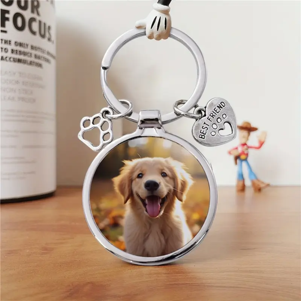 Llavero o placa de mascota personalizable