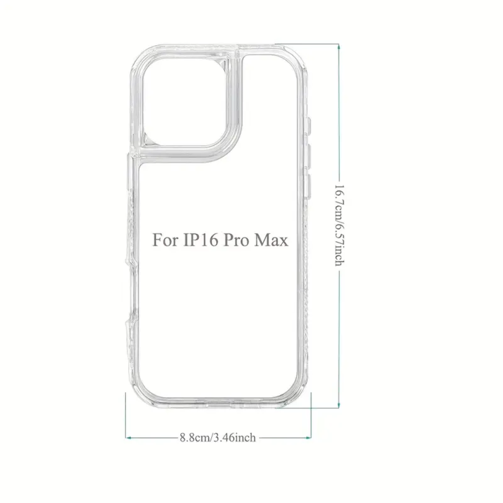 Funda transparente para IP16 Pro Max personalizable
