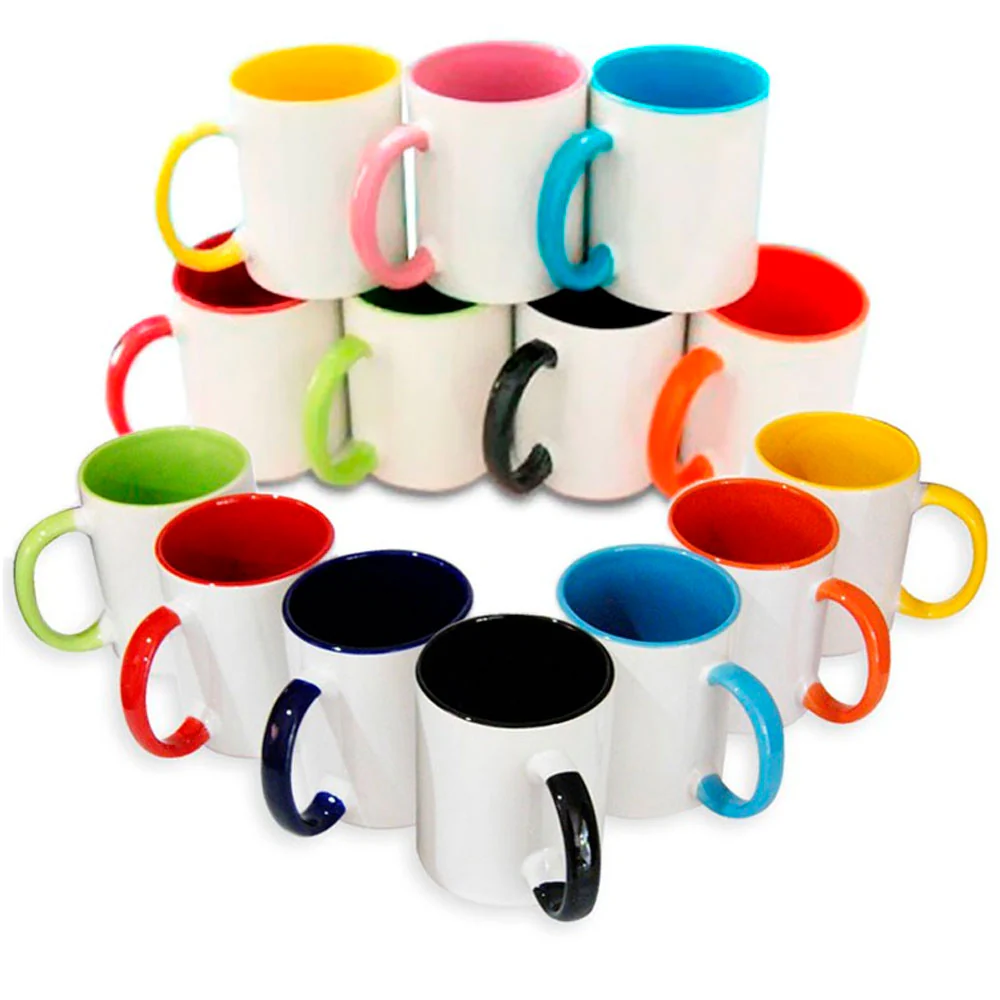 Tazas de cerámica 11oz interior color