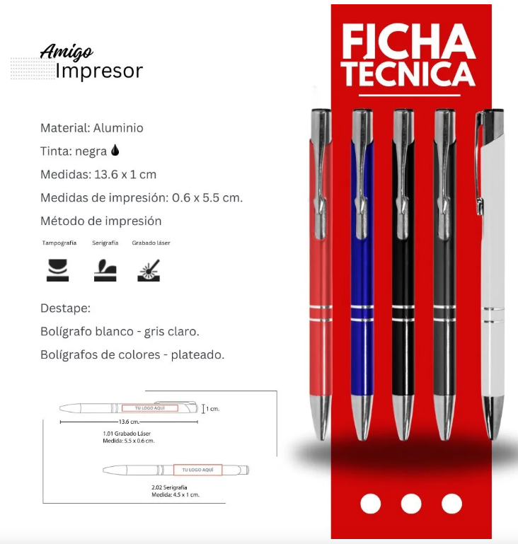Bolígrafos personalizados