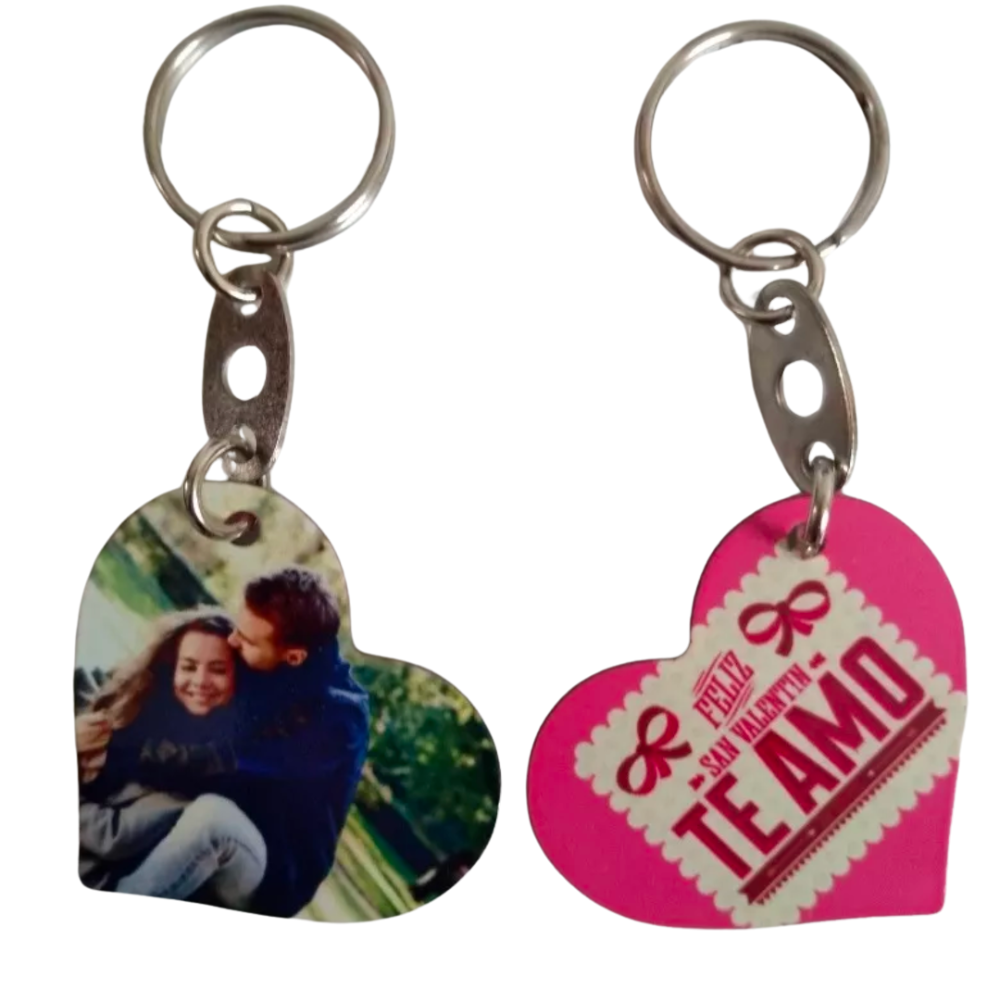 Llaveros corazón personalizables