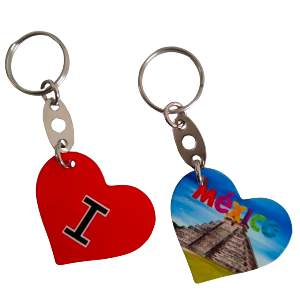 Llaveros corazón personalizables