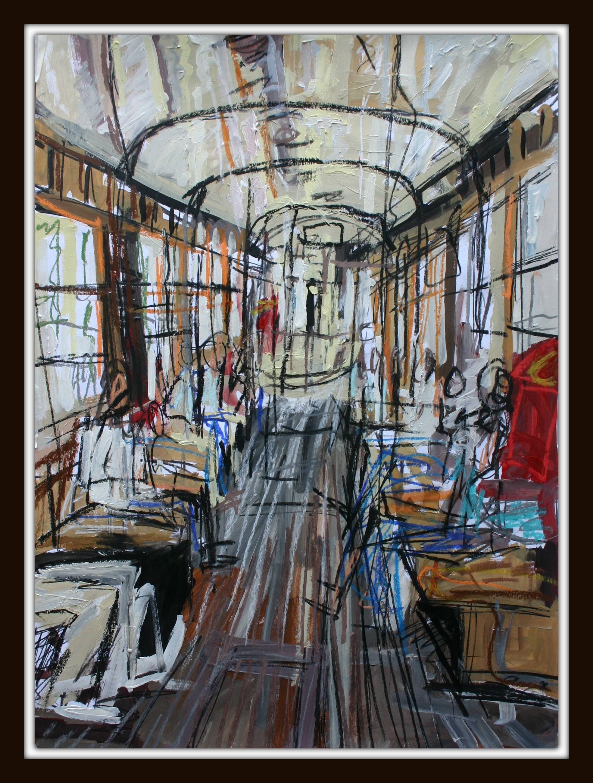 Old tram interior, Milan