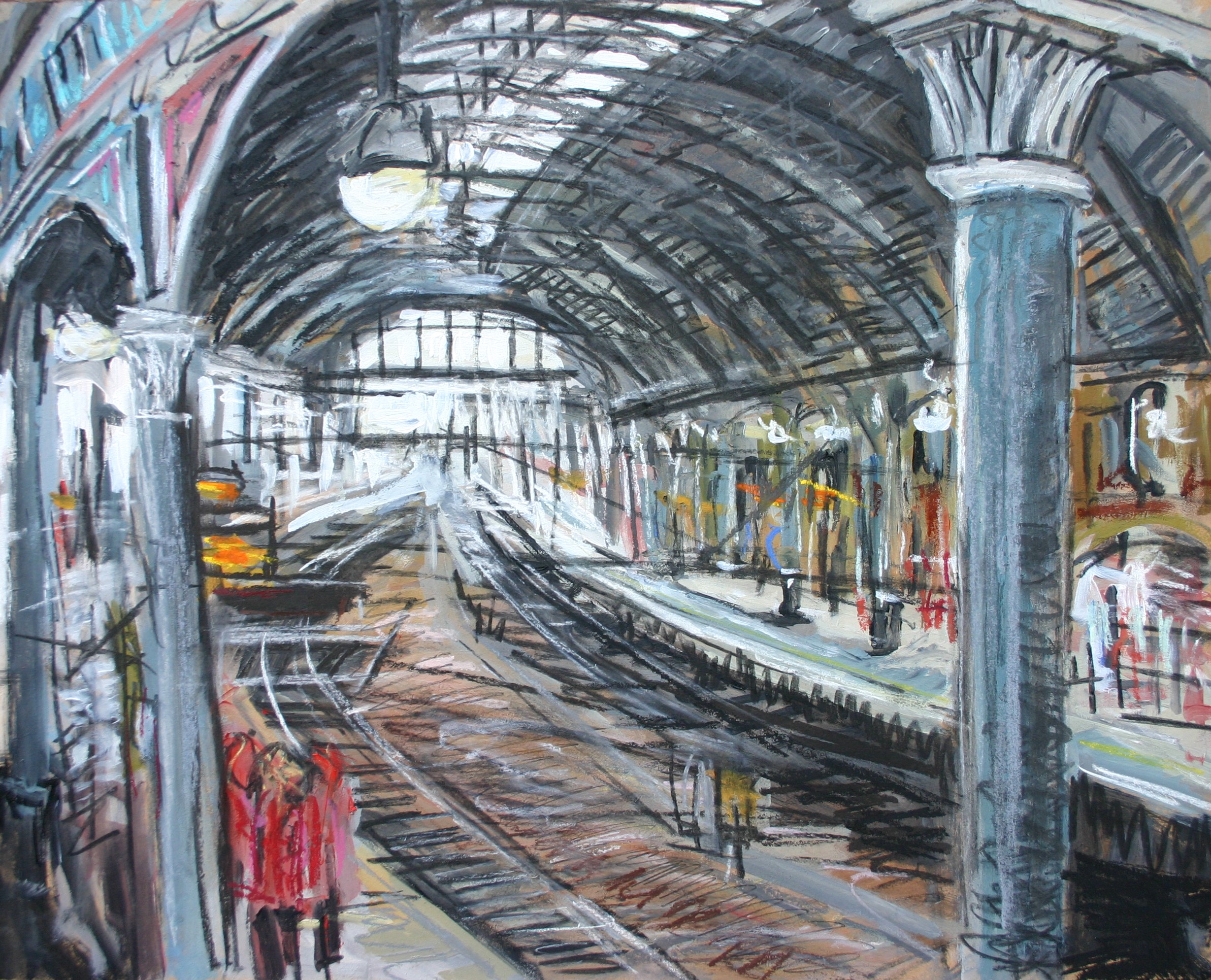 Newcastle station from footbridge