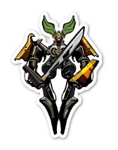 Jibaro Meka Warrior Sticker