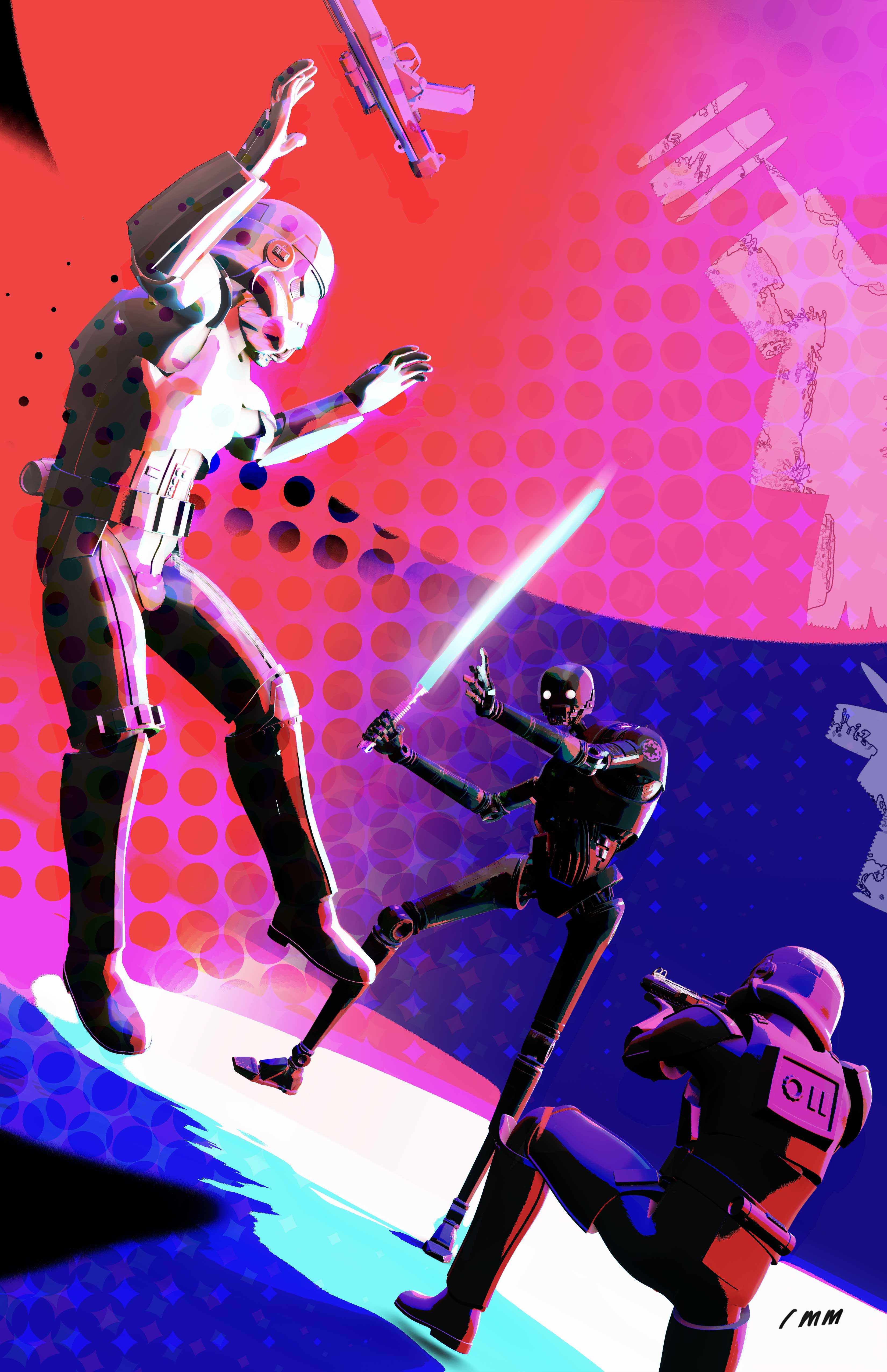 KS-20 Star Wars Invented scene Sci-Fi Battle Art Print