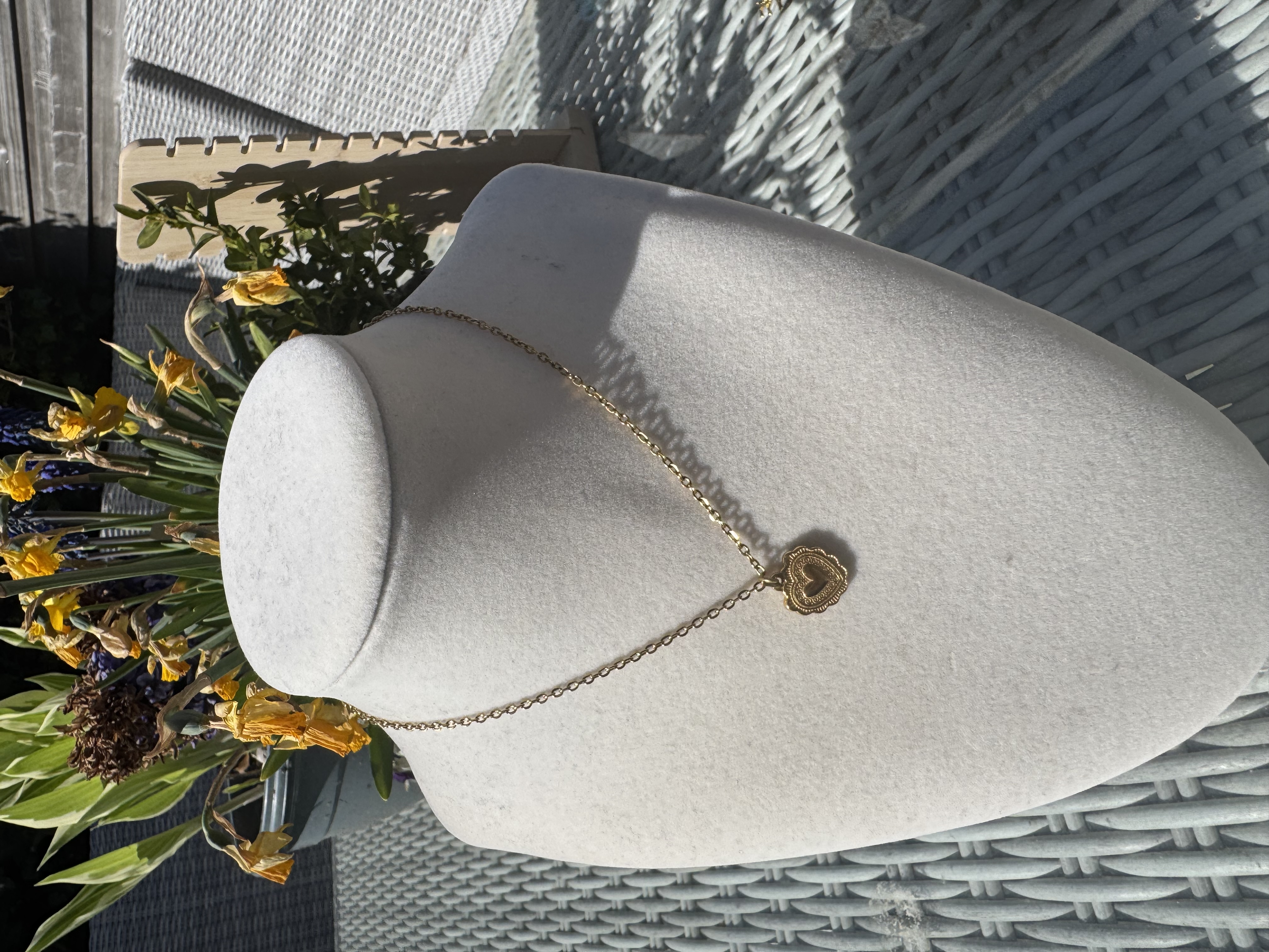 Antique heart ketting