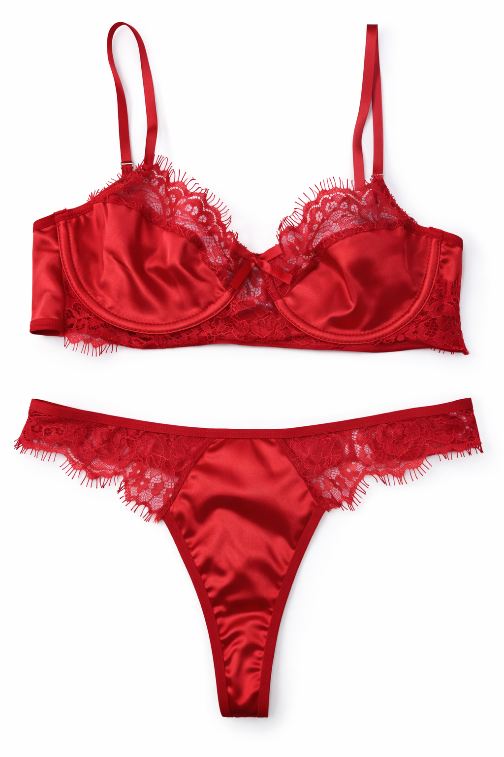 Conjunto de lencería roja