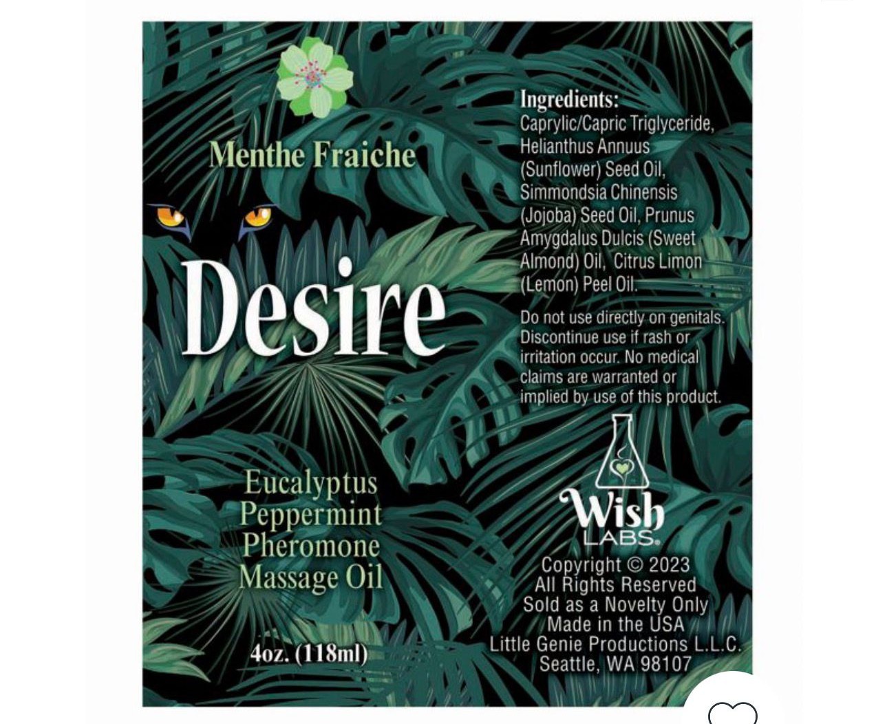 Aceite de masaje Desire