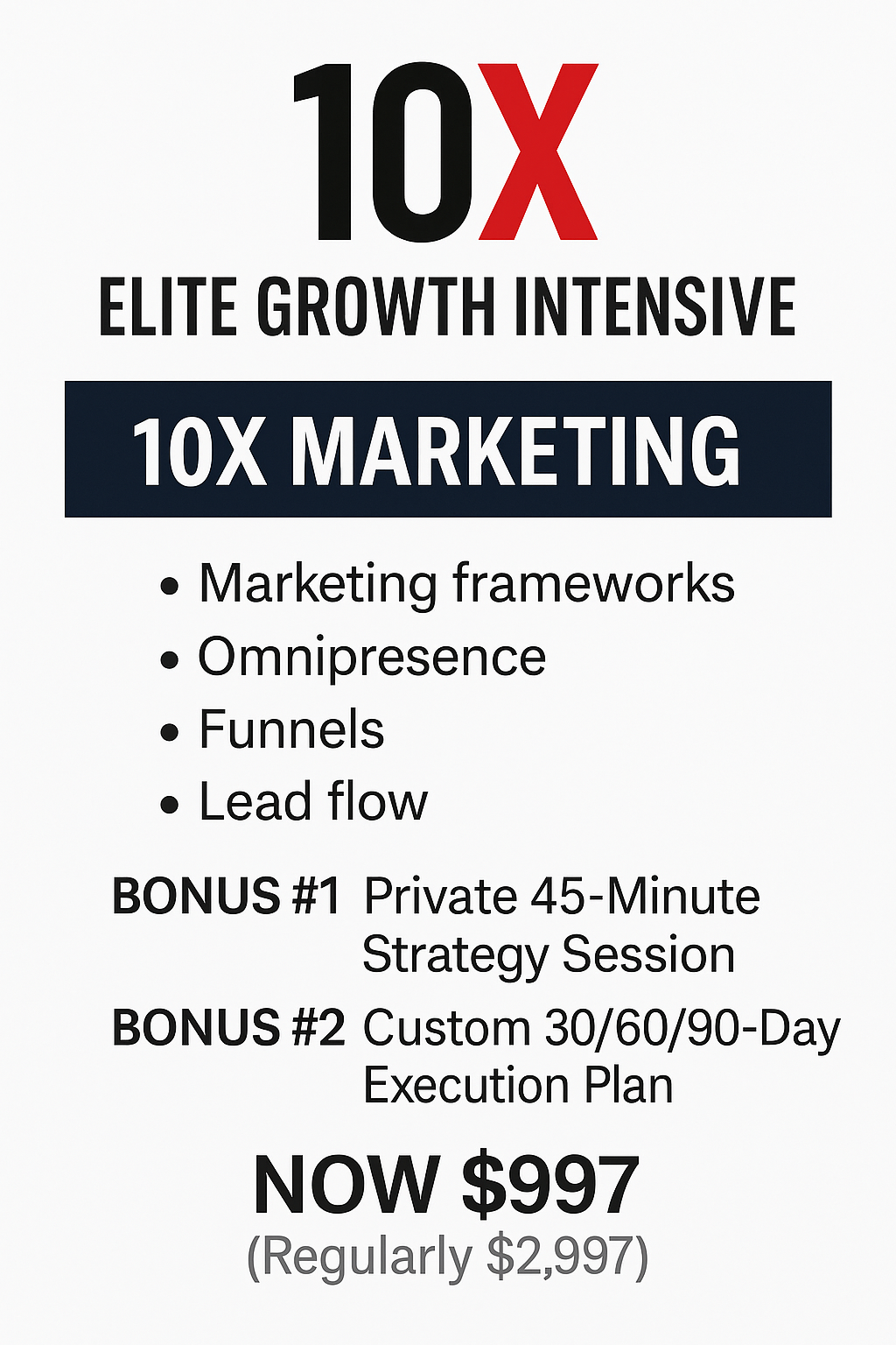 10X Elite Growth Intensive™ - Marketing