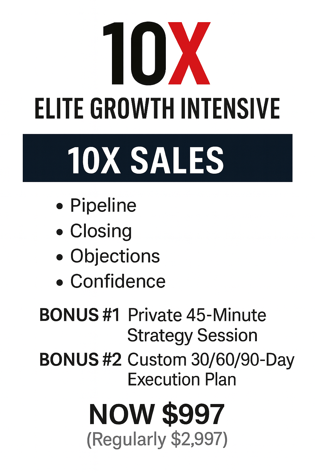 10X Elite Growth Intensive™ - Sales