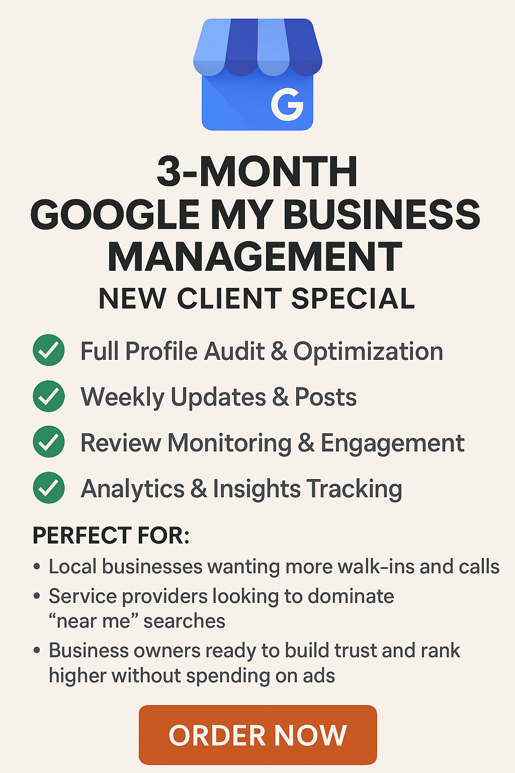 Google My Business Management - 3 Month GBM growth plan