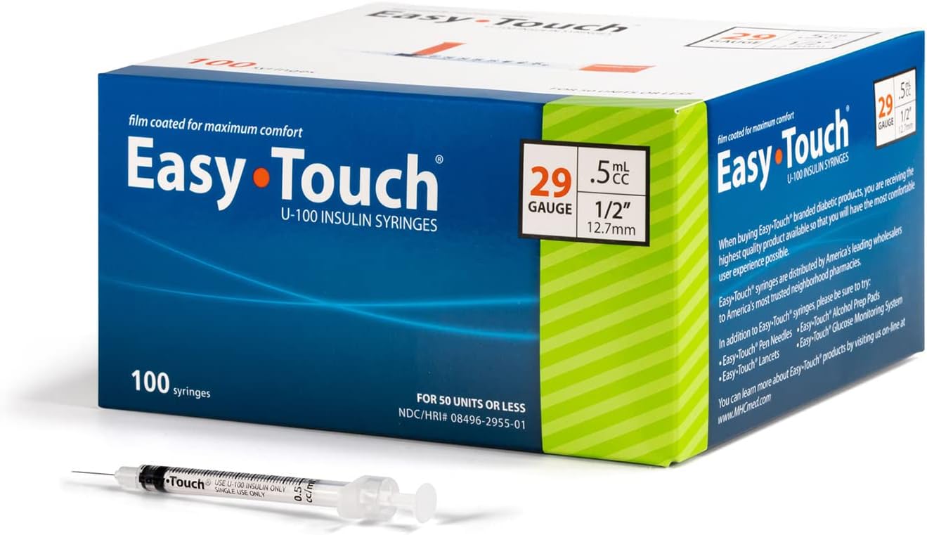 Easy Touch U-100 Insulin Syringes