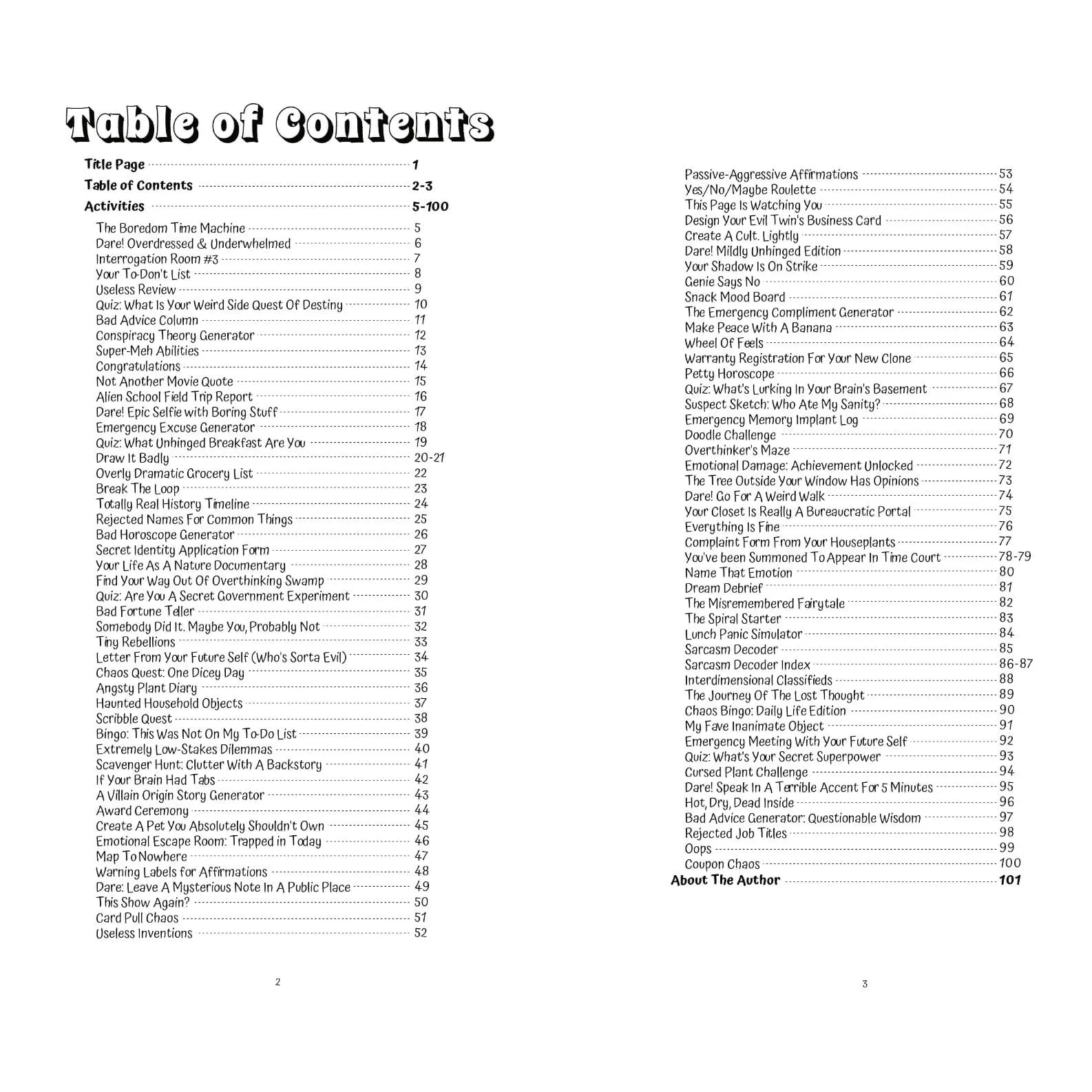 The Book of Bad Ideas