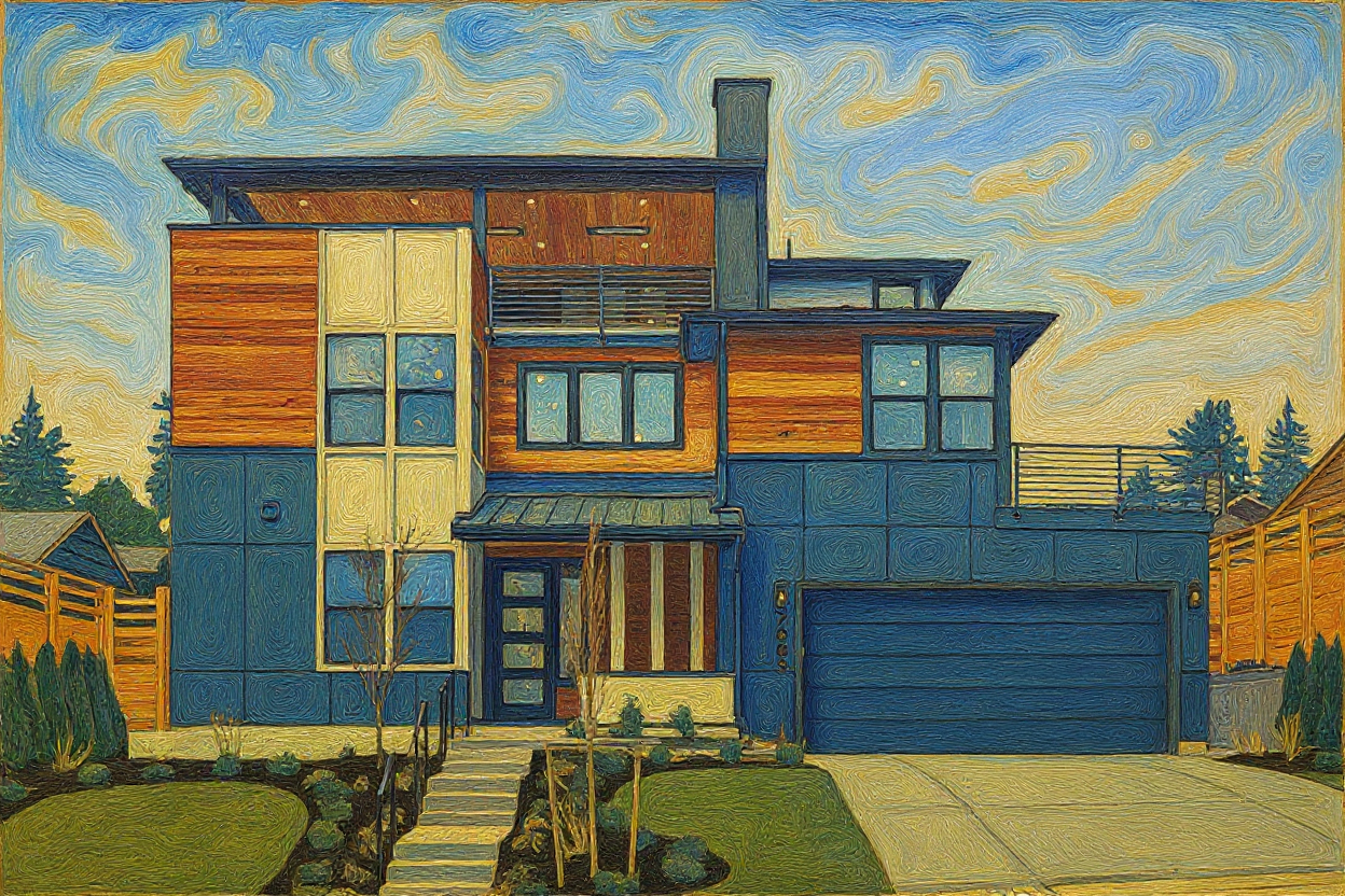 Personalized Home/Vacation Spot Portrait Digital Print - Style D