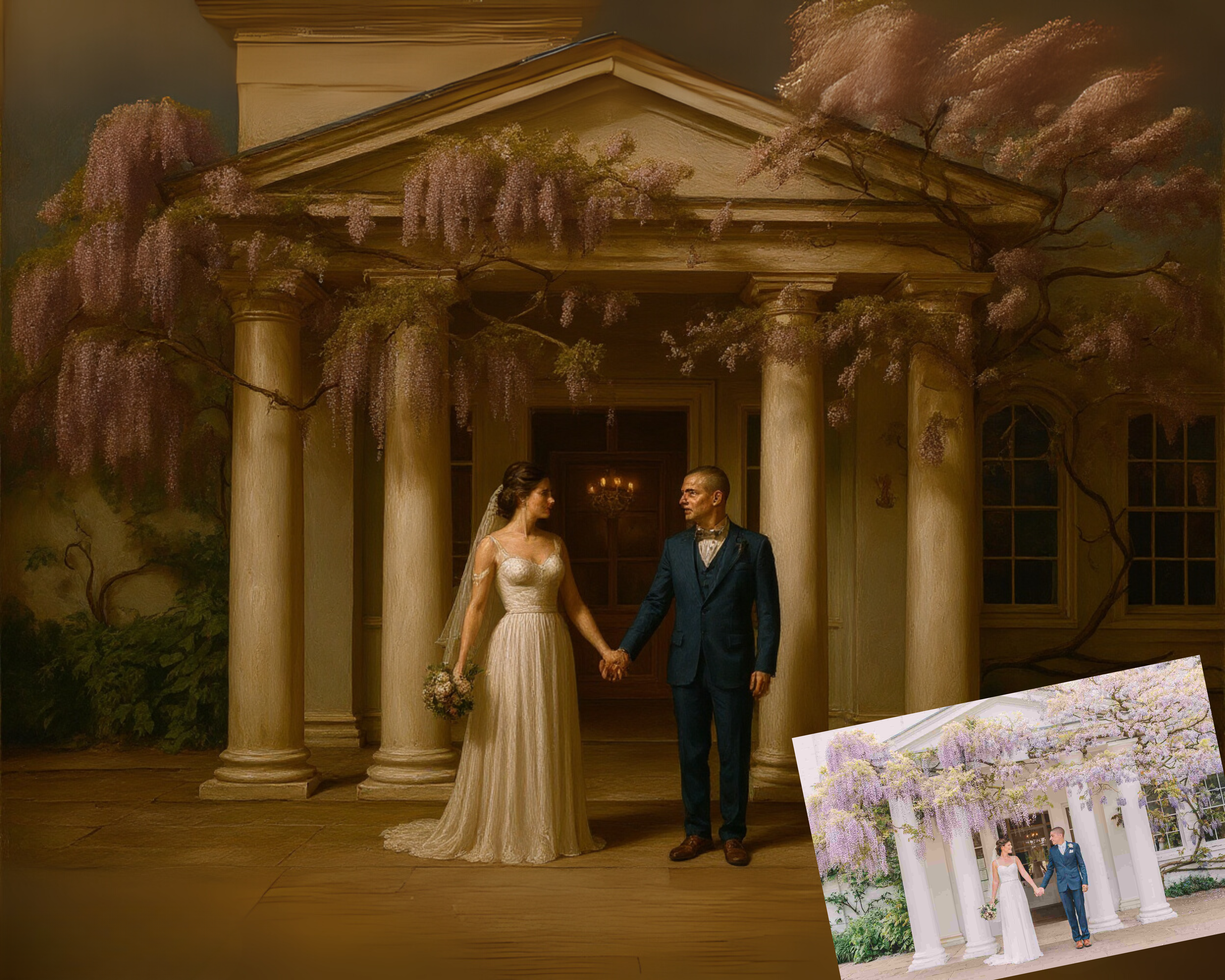 Personalized Canvas & Framed Digital Art - Style A