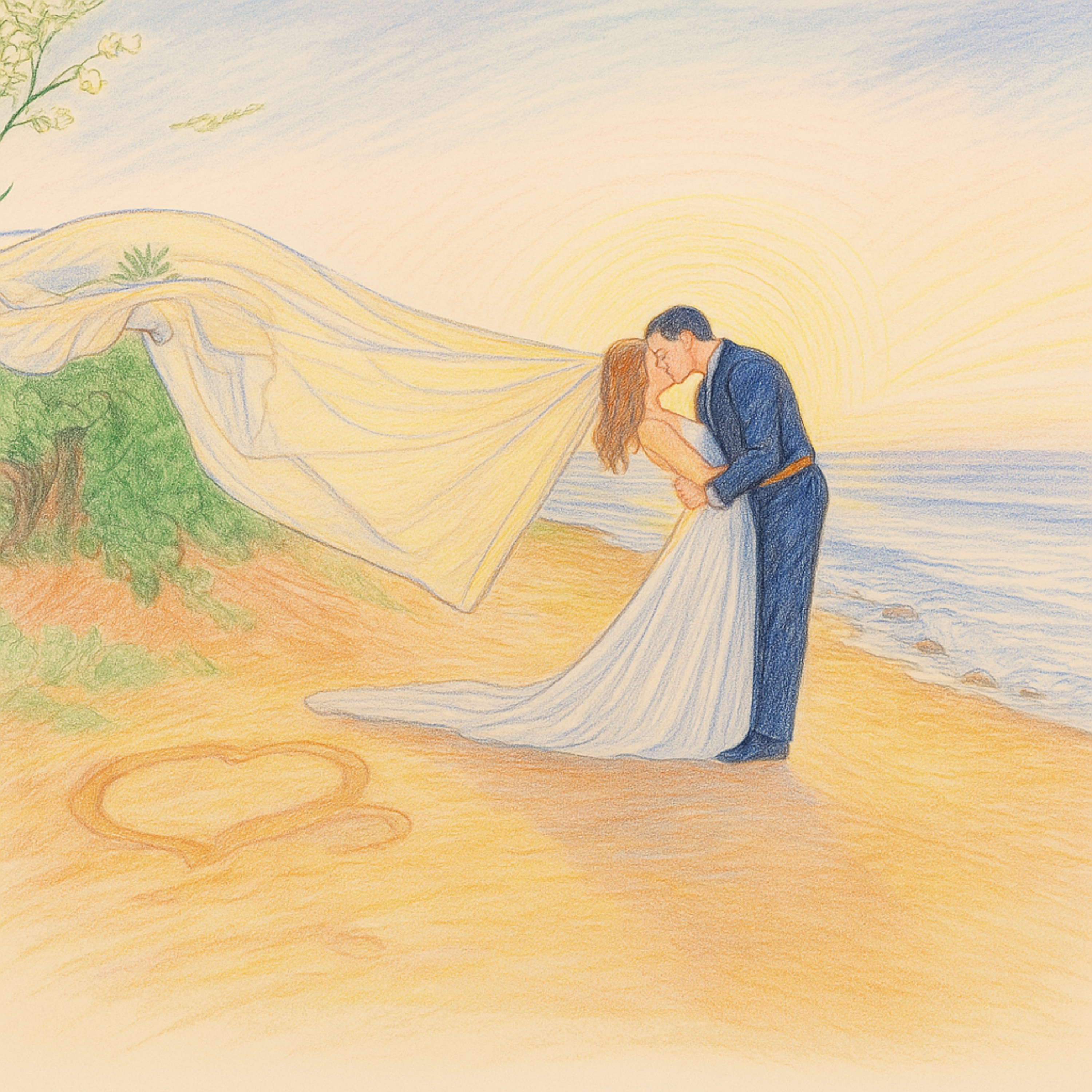 Personalized Couple/Family Portrait Digital Print - Style O