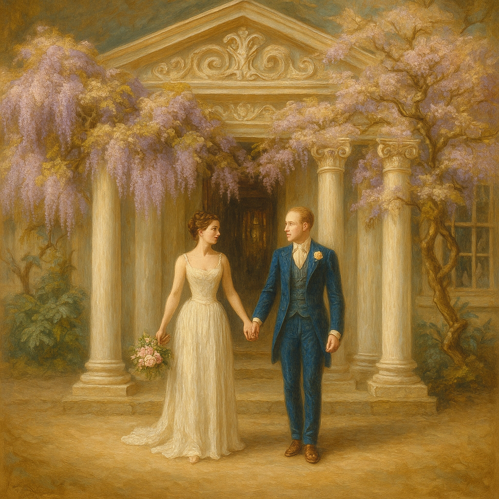 Personalized Wedding Portrait Digital Print - Style R