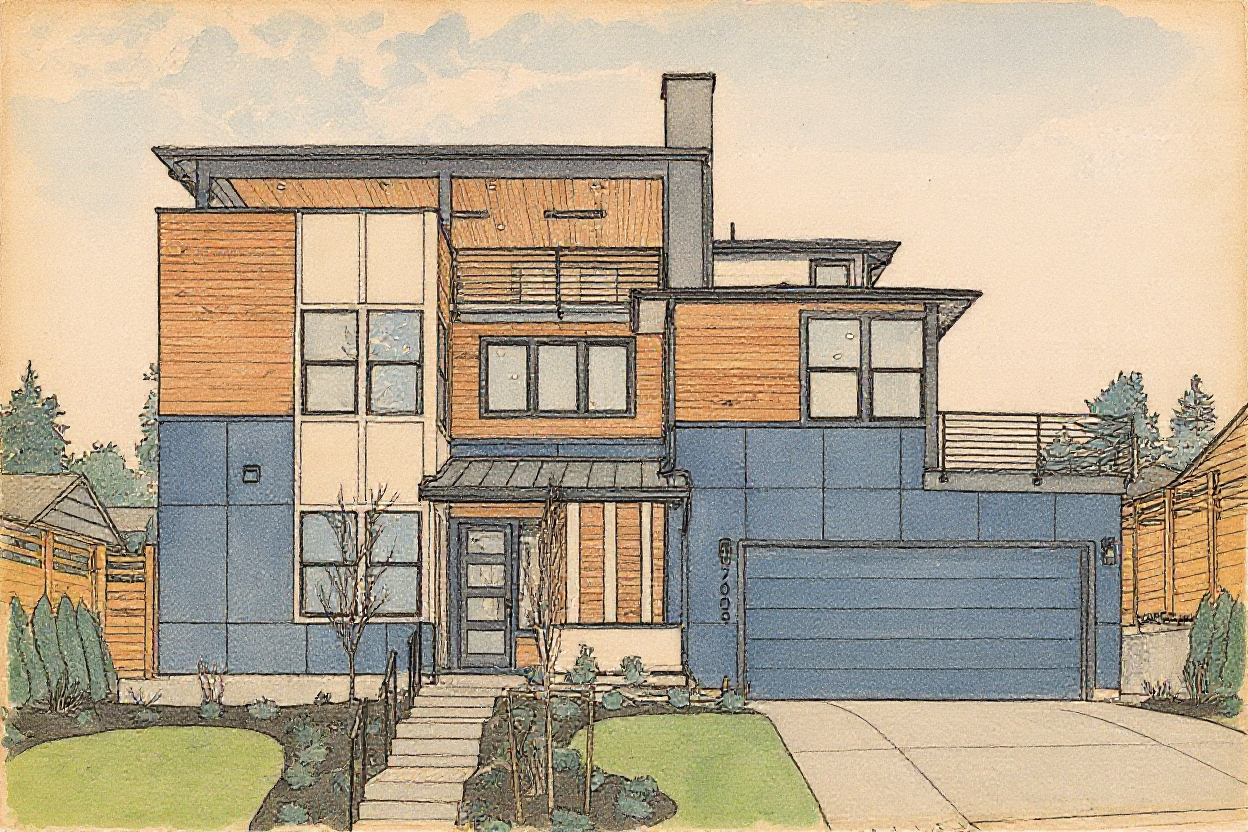 Personalized Home/Vacation Spot Portrait Digital Print - Style N