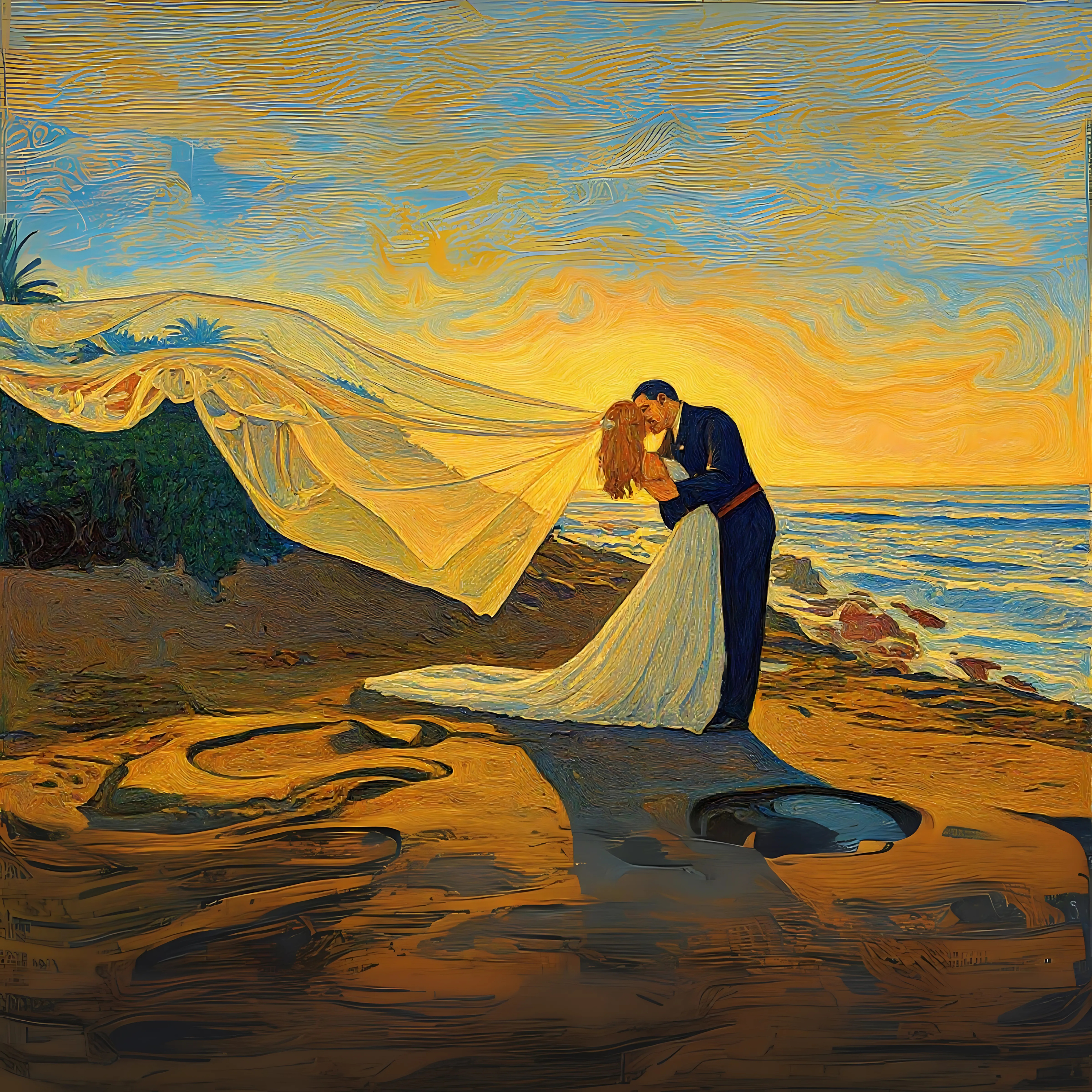 Personalized Couple/Family Portrait Digital Print - Style D