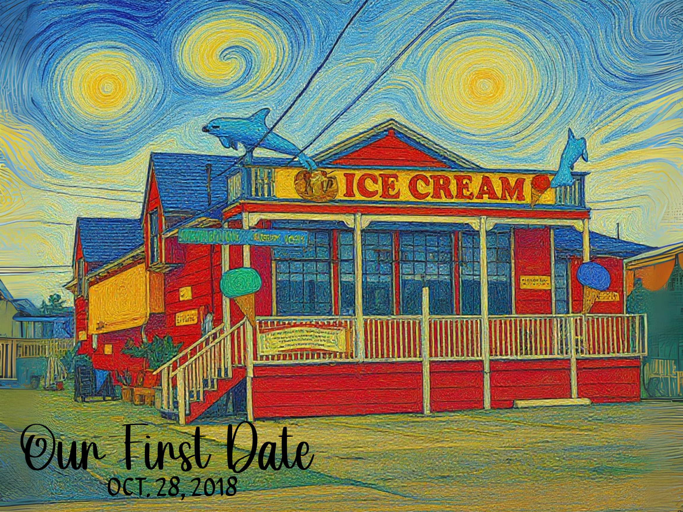 Personalized First Date/Anniversary Portrait Digital Print - Style K