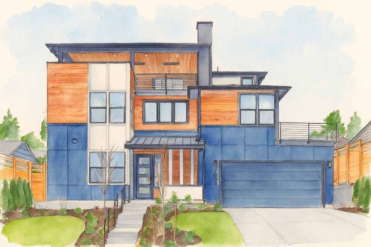 Personalized Home/Vacation Spot Portrait Digital Print - Style J