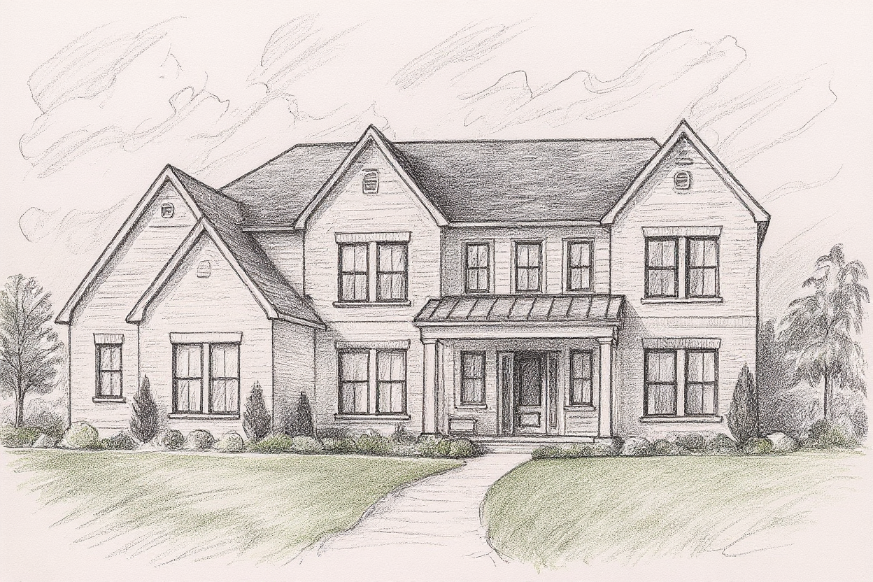 Personalized Home/Vacation Spot Portrait Digital Print - Style F