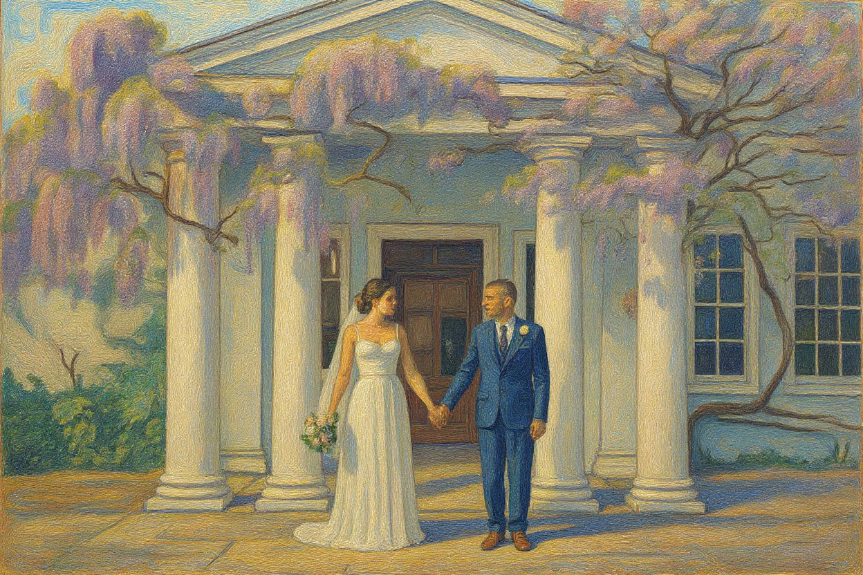 Personalized Wedding Portrait Digital Print - Style C