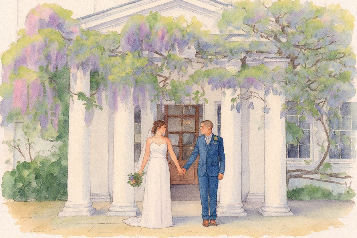 Personalized Wedding Portrait Digital Print - Style B