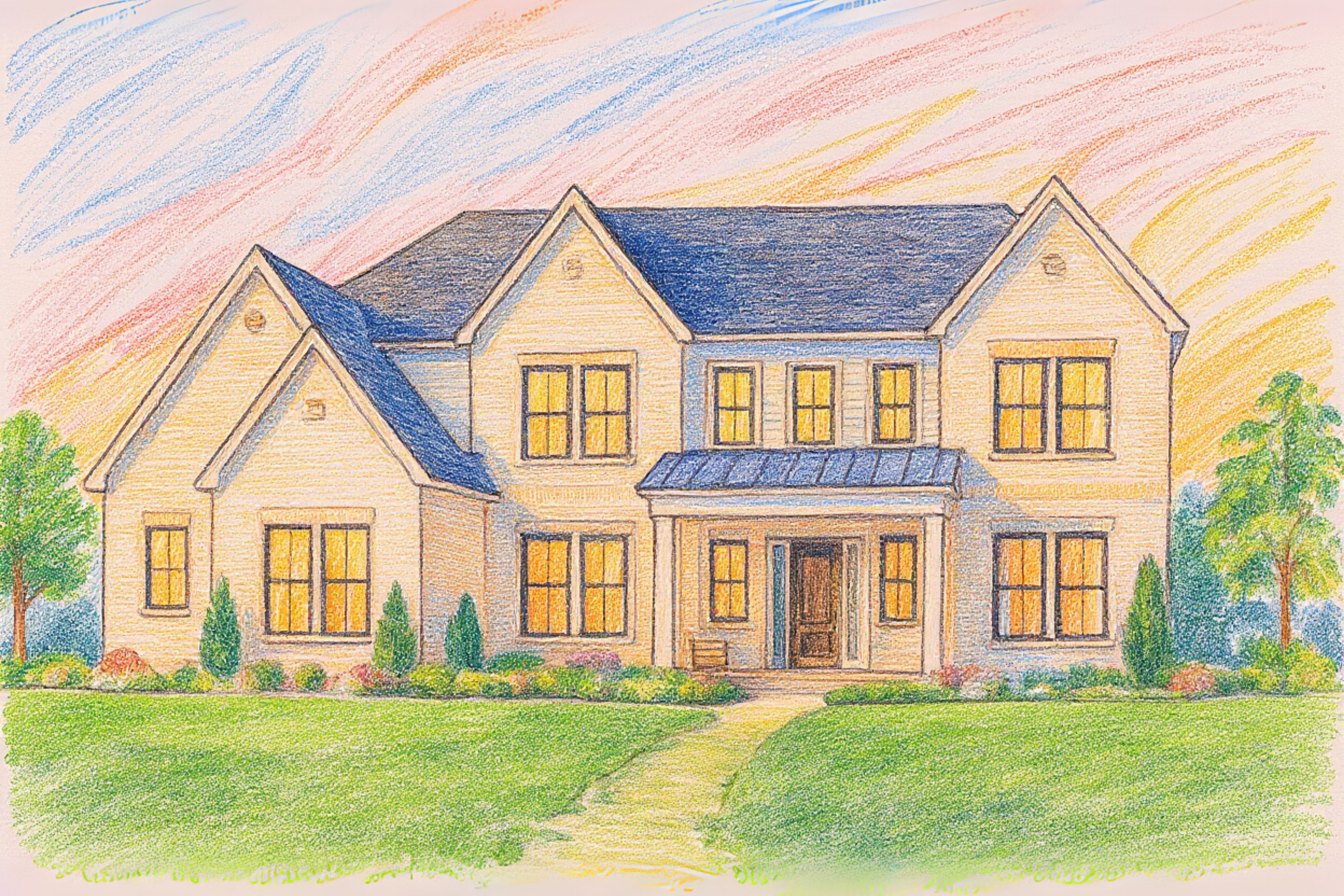 Personalized Home/Vacation Spot Portrait Digital Print - Style O