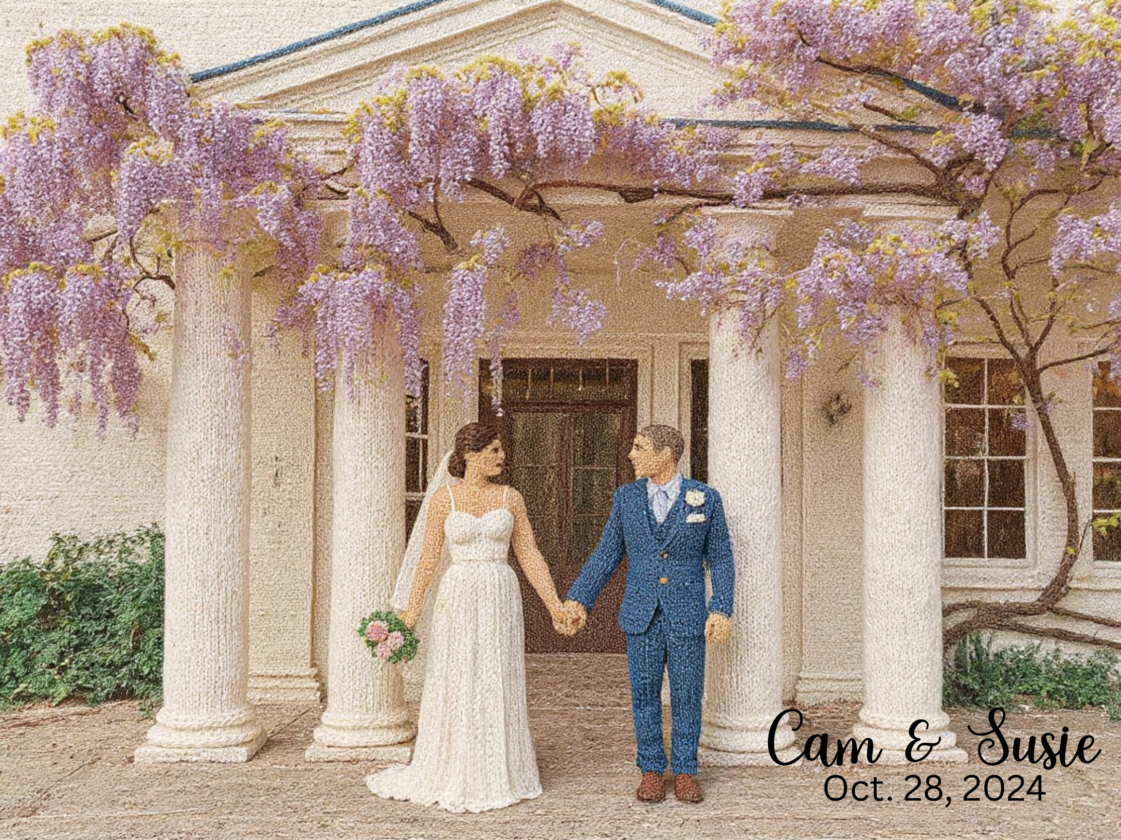 Personalized Wedding Portrait Digital Print - Style G